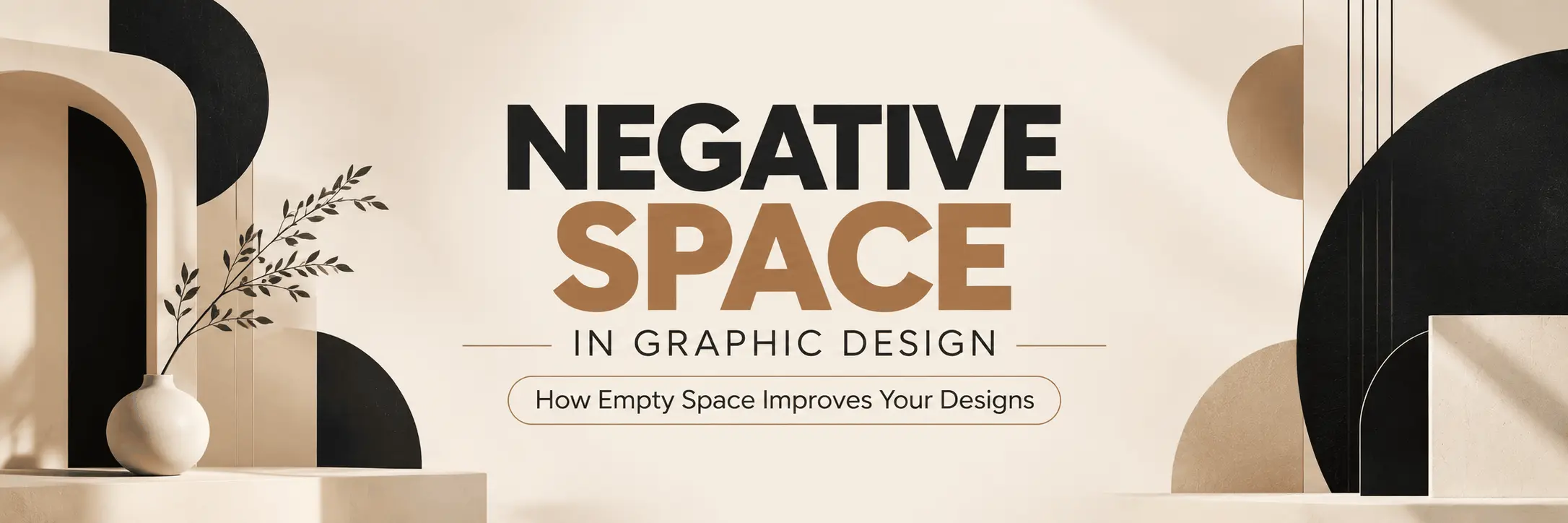 Logo design illustrating use of negative space between shapes and letters